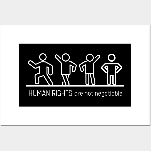 Minimalist Human rights shirt Wall Art by GROOVYUnit